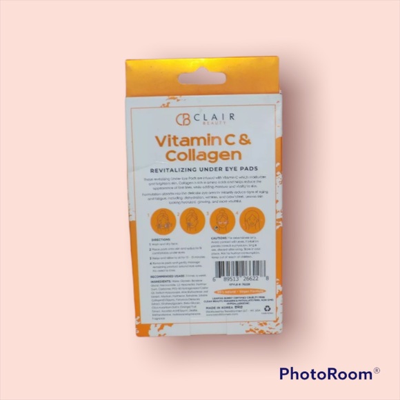 Clair Beauty Skincare Cb Clair Beauty Vitamin C Collagen Revitalizing Under Eye Pads 5 Pairs